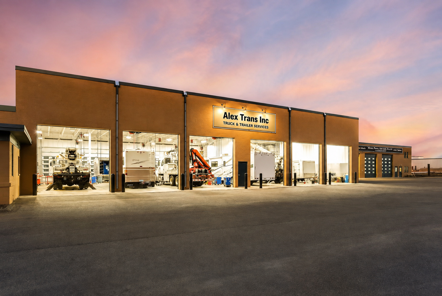 Alex Trans Inc truck and trailer service facility